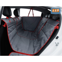 Автогамак Happy Dog Premium (Хэппи Дог Премиум). Цвет: серый с красной окантовкой.