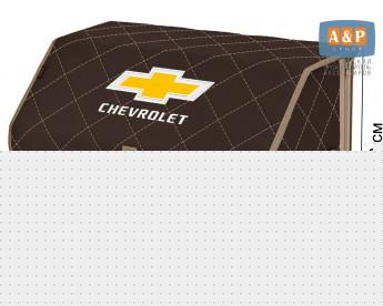 Органайзер-саквояж "Союз" в багажник Chevrolet (Шевроле), размер L. Цвет: коричневый с бежевой прострочкой Ромб.