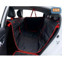 Автогамак Happy Dog Premium (Хэппи Дог Премиум). Цвет: черный с красной окантовкой.