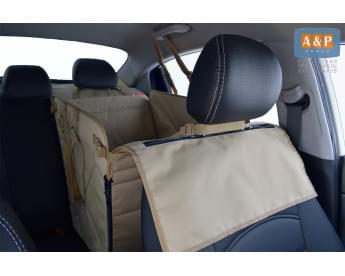 Автогамак Happy Dog Premium (Хэппи Дог Премиум). На 1/3 заднего сиденья. Цвет: бежевый.